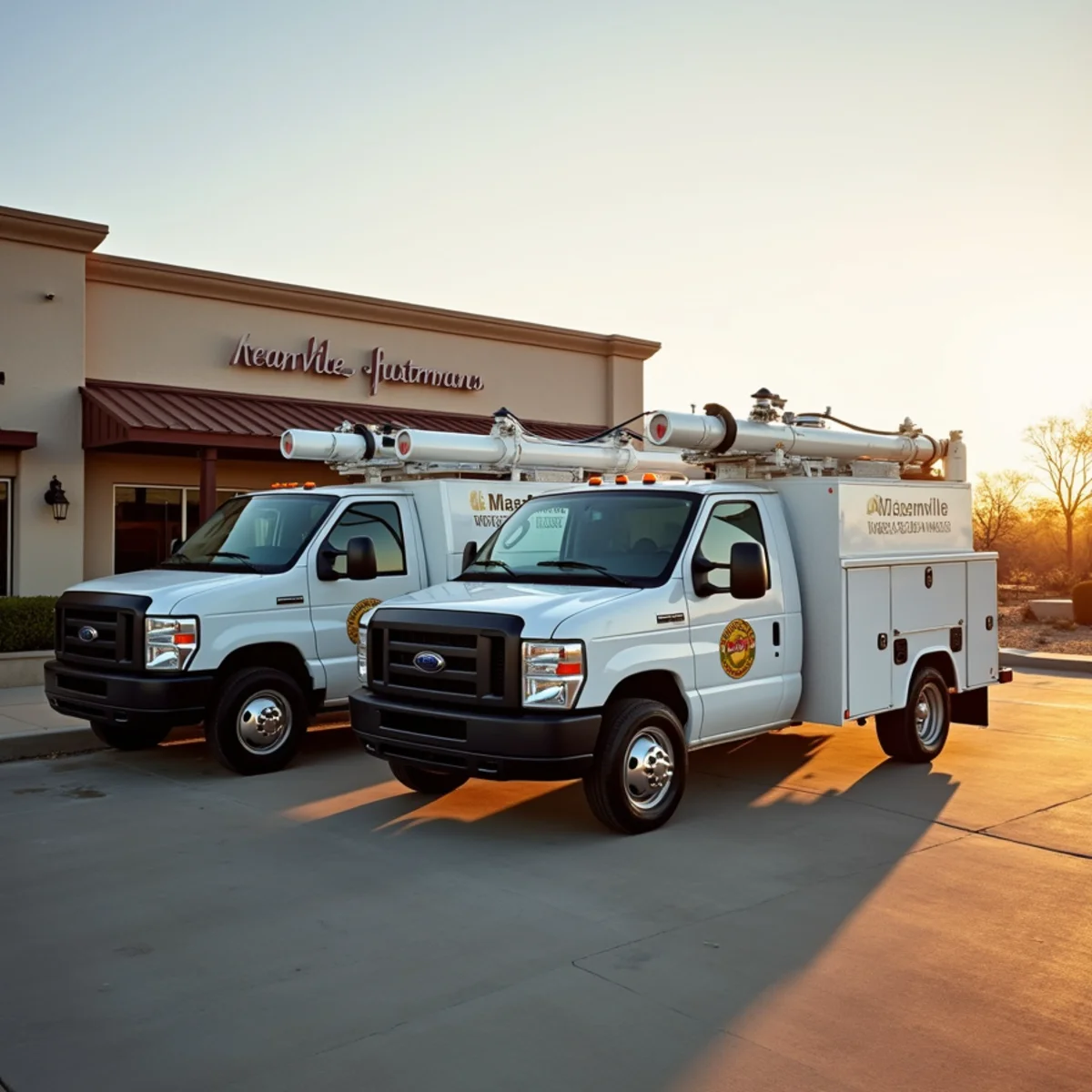 Stephenville Plumbing Pros emergency plumbing service trucks in Erath County
