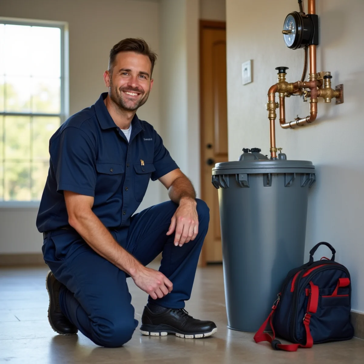 Stephenville Plumbing Pros master plumber truck and technician in Stephenville, TX