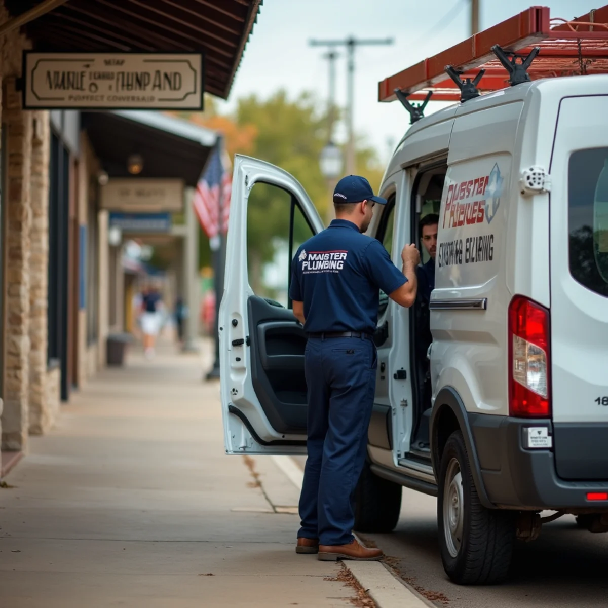 Stephenville Plumbing Pros master plumbing service truck in Hico, TX