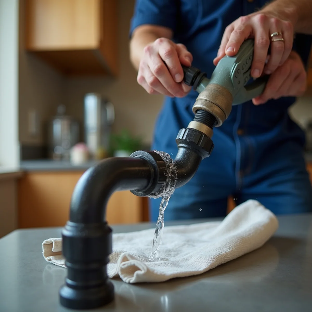 Stephenville Plumbing Pros performing Drain Cleaning & Hydro-Jetting step by step